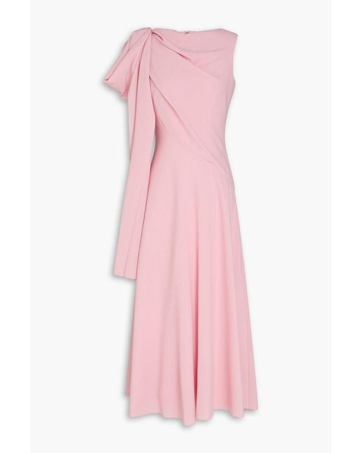 Roksanda Pink Draped Crepe Midi Dress
