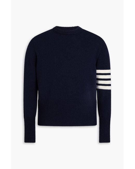 Thom Browne Blue Striped Wool Sweater for men