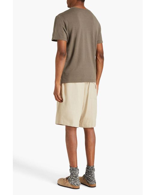 James Perse Natural Linen-blend T-shirt for men