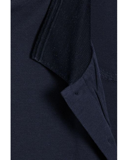 Frescobol Carioca Blue Dias Stretch-cotton And Lyocell-blend Piqué Polo Shirt for men