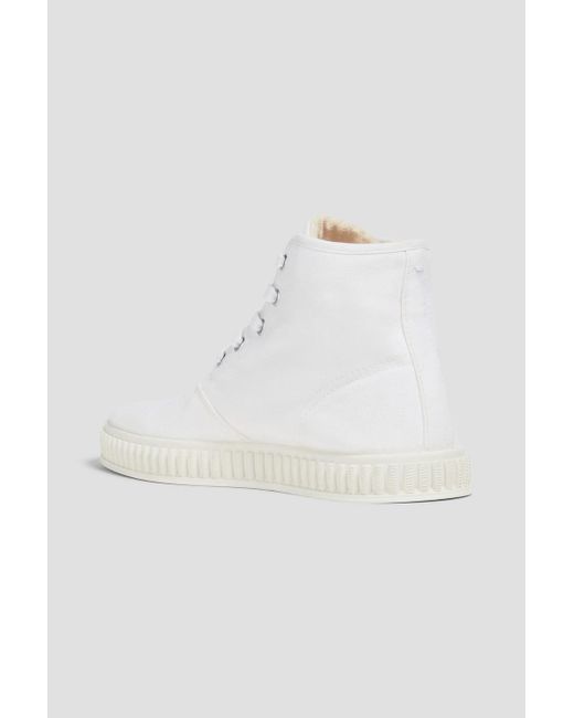 Maison Margiela White Canvas High-top Sneakers for men