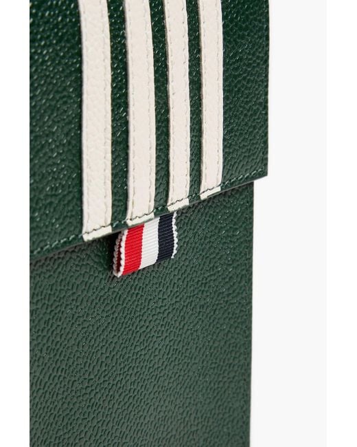 Thom Browne Smartphone-pochette aus narbenleder in Green für Herren