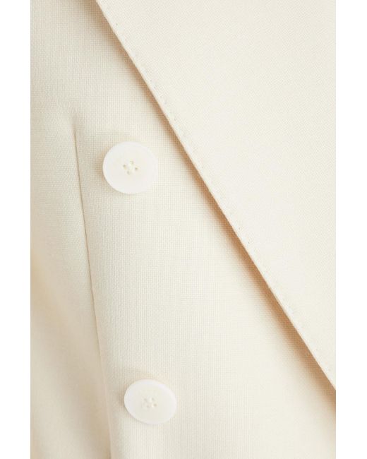 Sandro Natural Double-breasted Woven Blazer