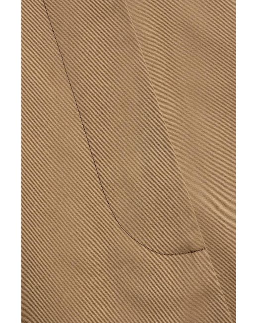 Victoria Beckham Natural Cotton-Blend Twill Trench Coat