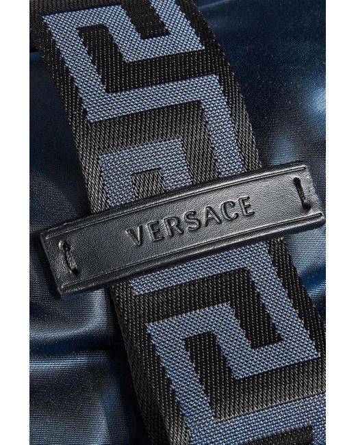 Versace Blue La Greca Shell Backpack for men