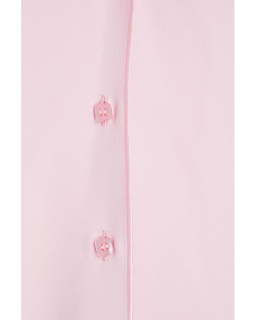 Vivetta Pink Bluse aus crêpe de chine mit rüschen