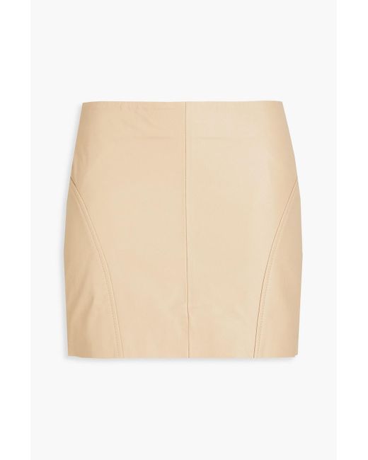 REMAIN Birger Christensen Natural Leather Mini Skirt