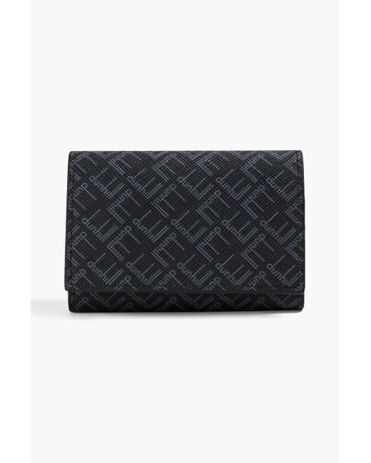 Dunhill Black Printed Faux Textured-leather Key Wallet for men