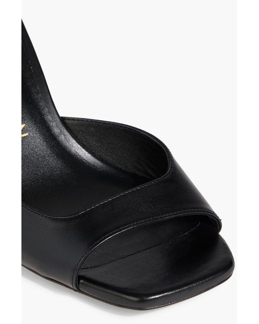 Stuart Weitzman Black Leather Sandals