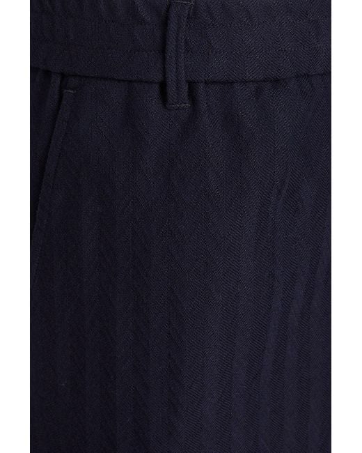 Missoni Blue Jacquard-knit Cotton-blend Pants for men