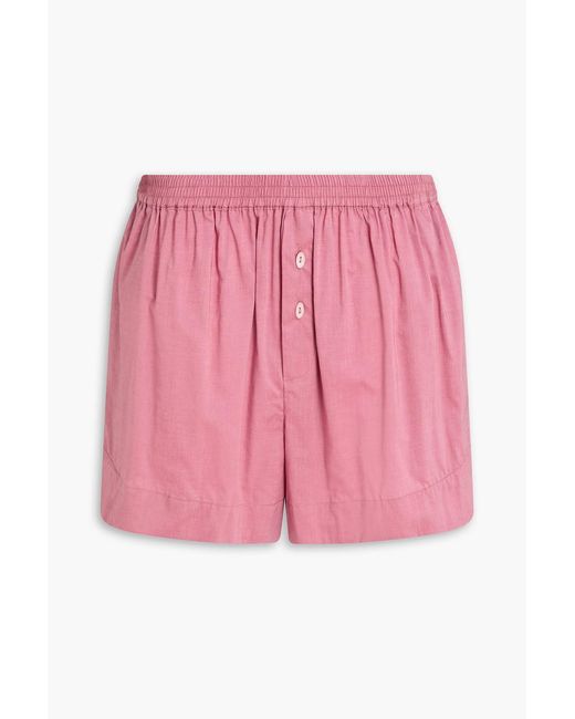 Faithfull The Brand Pink Lonia Cotton Shorts