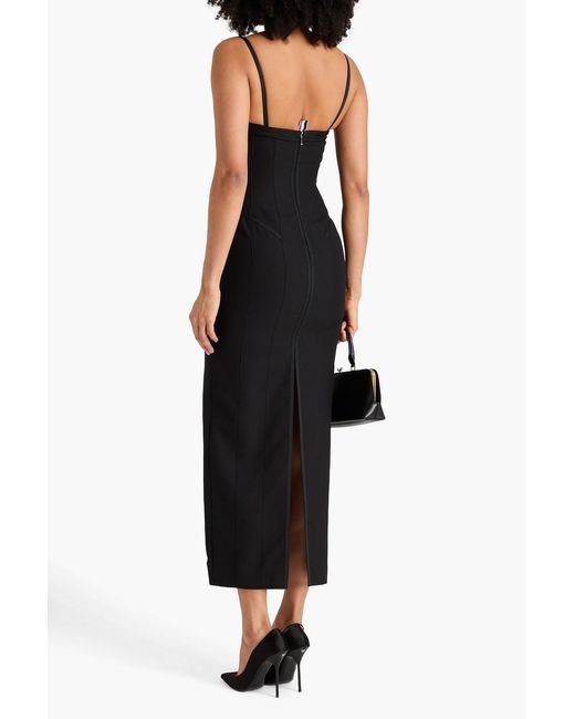 Thom Browne Black Wool-Crepe Maxi Dress
