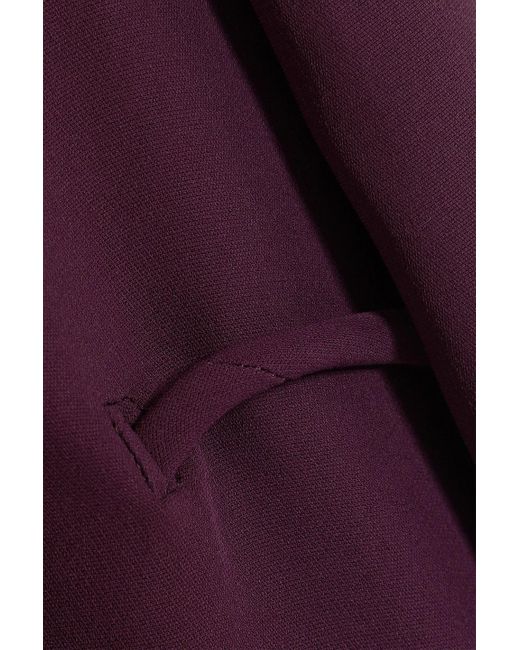Valentino Garavani Purple Cape-effect Asymmetric Silk-cady Gown