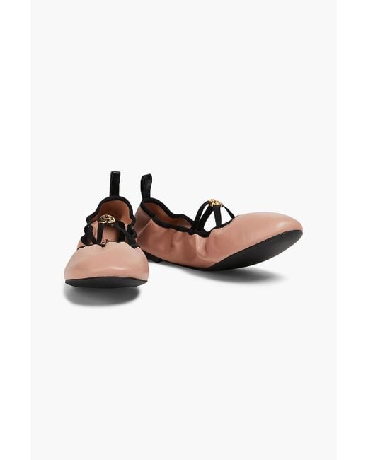 Tory Burch Pink Leather Ballet Flats