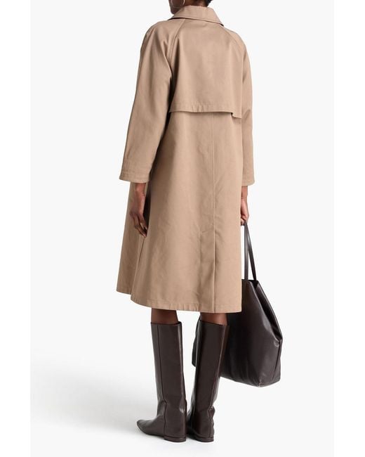 Claudie Pierlot Natural Cotton-Blend Gabardine Coat