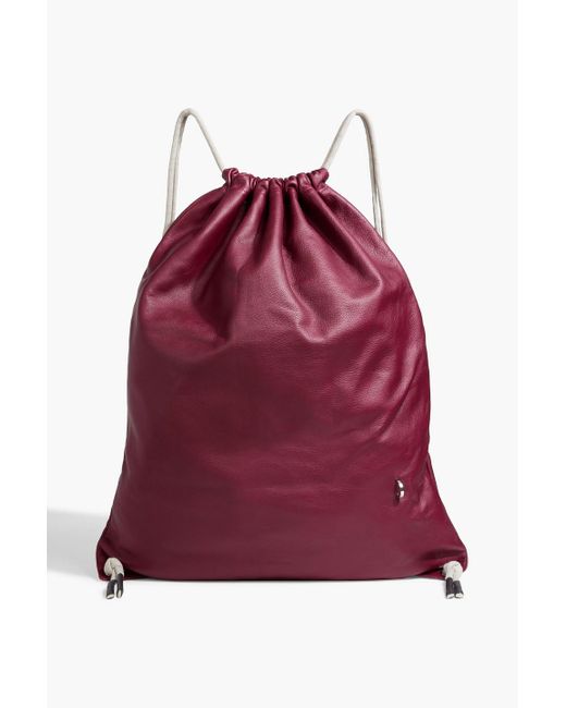 Rick Owens Red Pebbled-leather Backpack