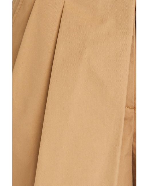3.1 Phillip Lim Natural Pleated Cotton-blend Twill Shorts