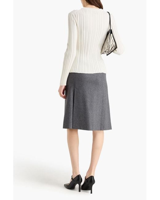 Loulou de Saison White Elsa Silk-blend Sweater