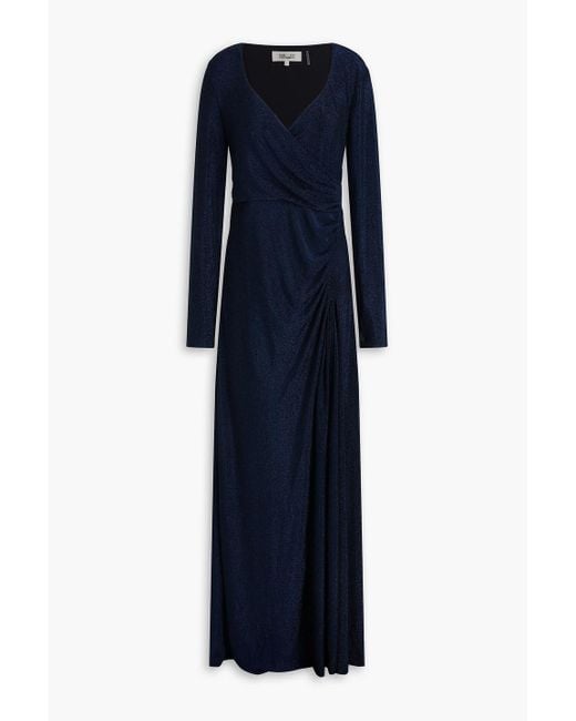 draped metallic jersey maxi dress Ieena Duggal 27152