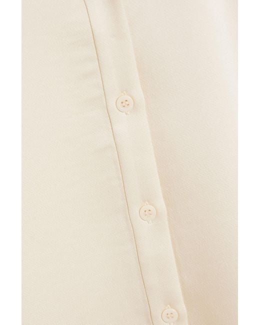 Jonathan Simkhai White Olsen Satin-crepe Shirt