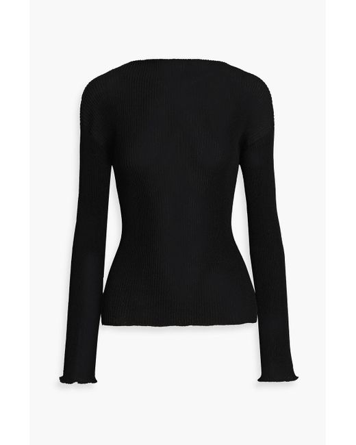 Proenza Schouler Black Camille pullover aus rippstrick