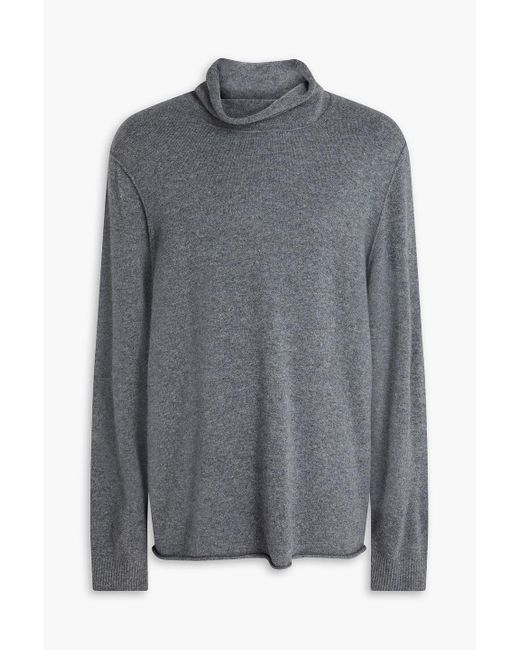 James Perse Gray Cashmere Turtleneck Sweater for men