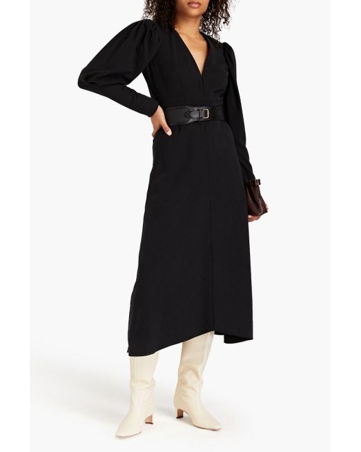 Isabel Marant Black Silabi Lyocell-blend Crepe Midi Dress