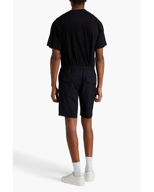 Sandro Blue Wool-blend Drawstring Shorts for men