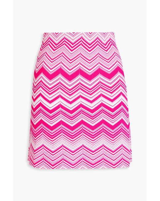 Missoni Pink Intarsia-knit Mini Skirt