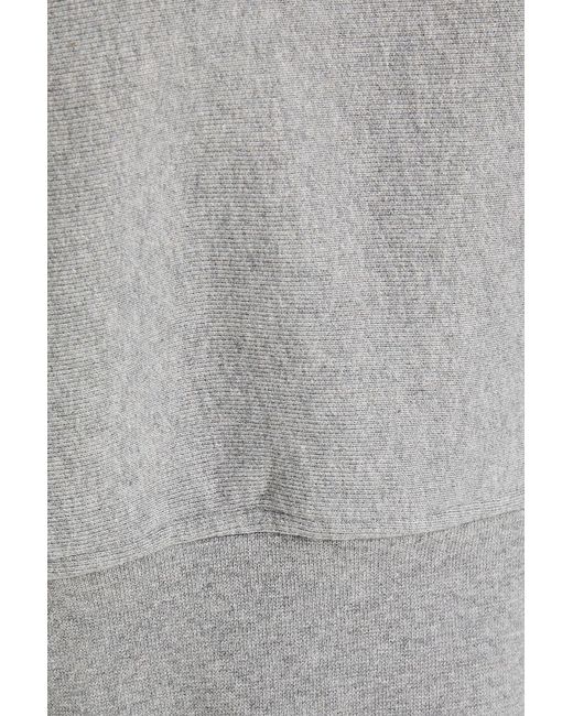 Agolde Gray Kit Cropped French Cotton-terry Sweatshirt