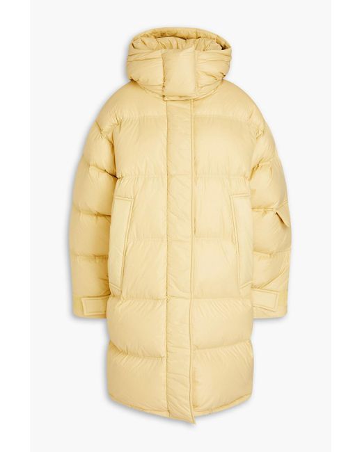 Holzweiler Yellow Steilia Quilted Shell Hooded Down Coat