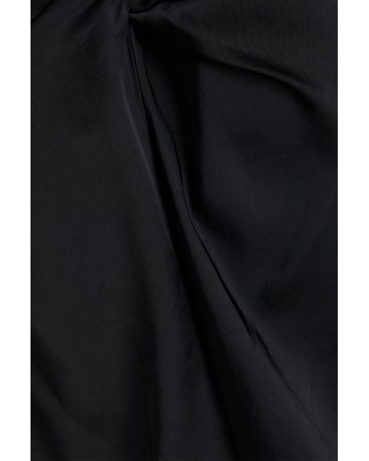 Theory Black Twisted Crepe De Chine Top