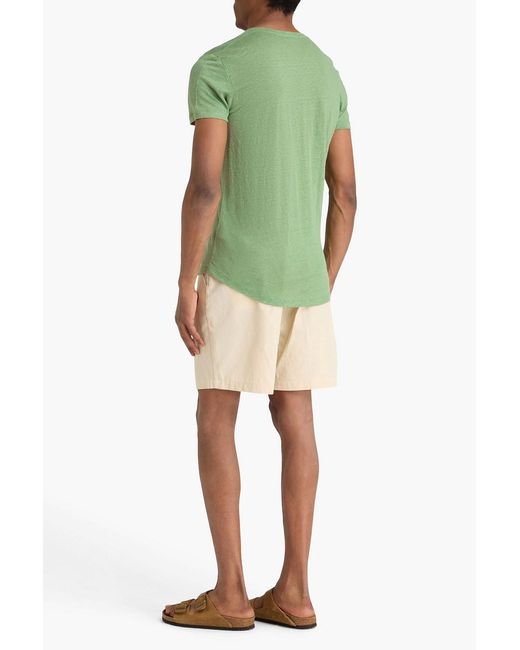 Orlebar Brown Green Ob-T Linen-Jersey T-Shirt for men