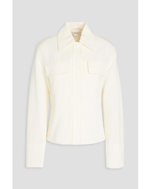 Vince White Cotton-blend Ottoman Jacket