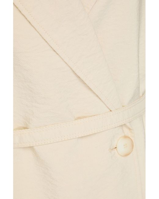 Joseph Natural Majet Double-Breasted Textured Silk-Blend Twill Blazer