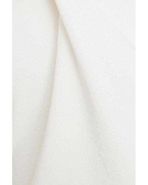 Galvan White Andromeda Crystal-embellished Cutout Stretch-knit Maxi Dress