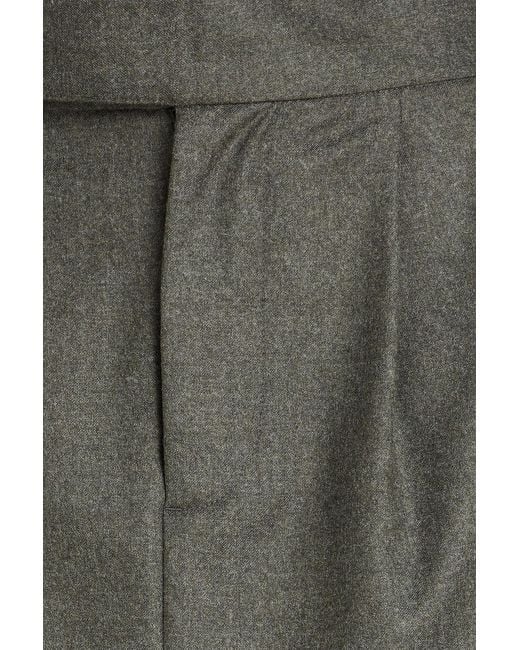 ARMARIUM Gray Lucrezia Pleated Wool Pencil Skirt