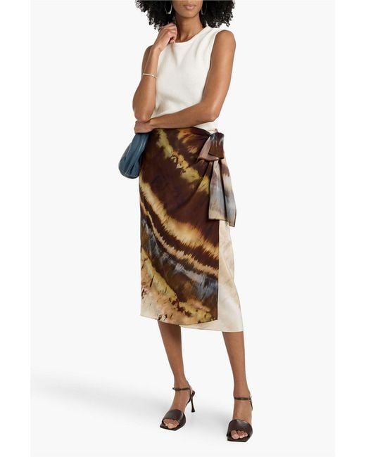 Tibi Natural Wrap-Effect Cotton Top