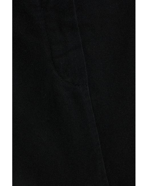 Brunello Cucinelli Black Cotton-Twill Maxi Skirt