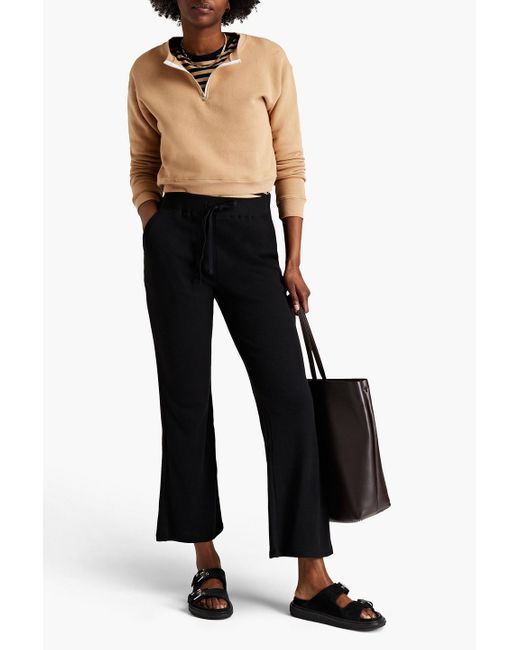 Monrow Synthetic Cropped Waffle-knit 