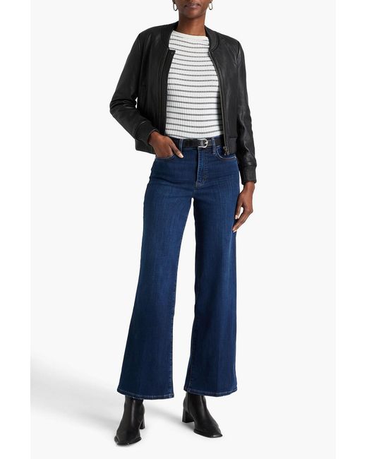 FRAME Blue Le Slim Palazzo High-Rise Wide-Leg Jeans