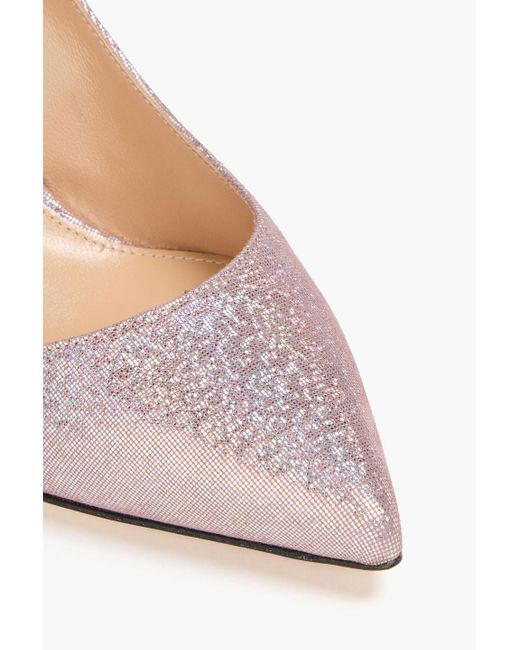 Sergio Rossi Pink Pumps aus leder mit glitter-finish