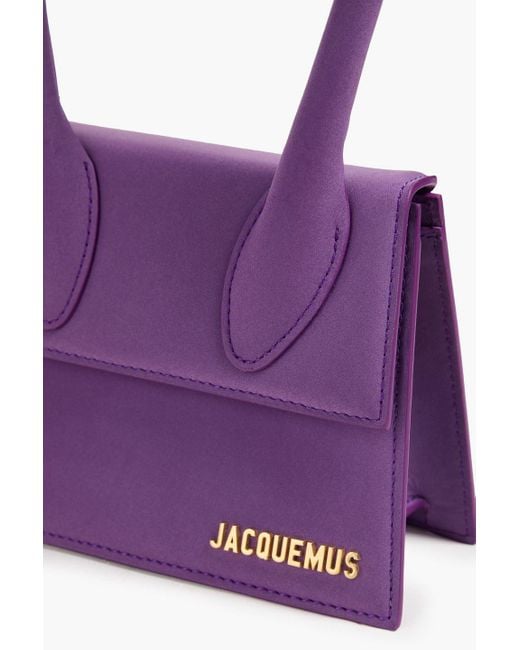 Jacquemus Purple Tote bag "le chiquito" aus leder
