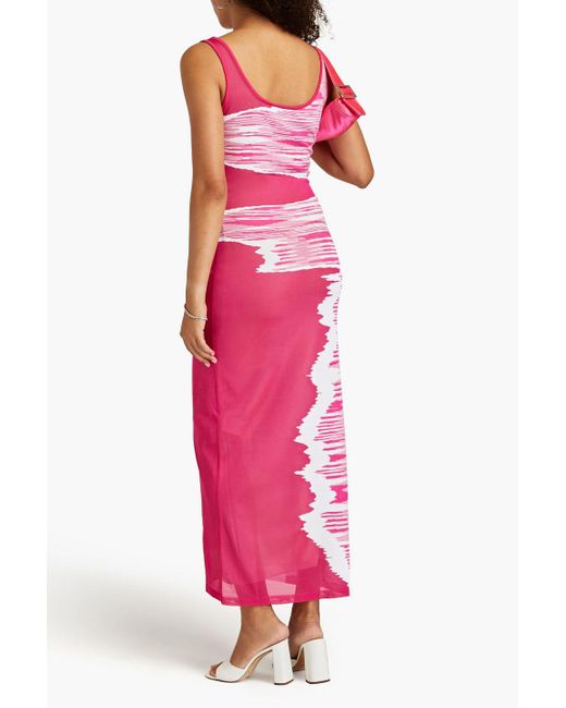 Missoni Pink Intarsia-knit Maxi Dress