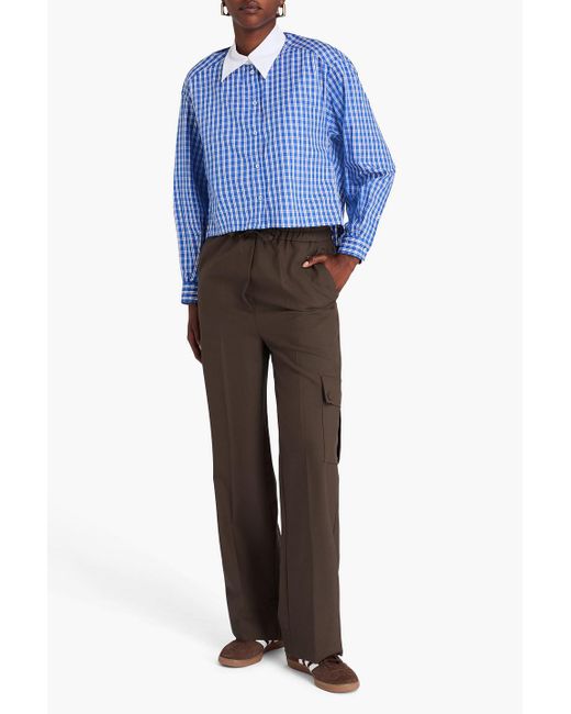 Sandro Brown Wool-blend Cargo Pants