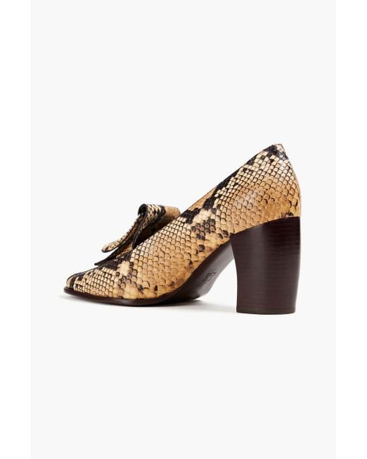 Tory Burch Multicolor Snake-effect Leather Pumps