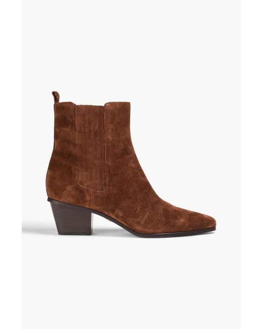 Veronica Beard Brown Alina Suede Ankle Boots