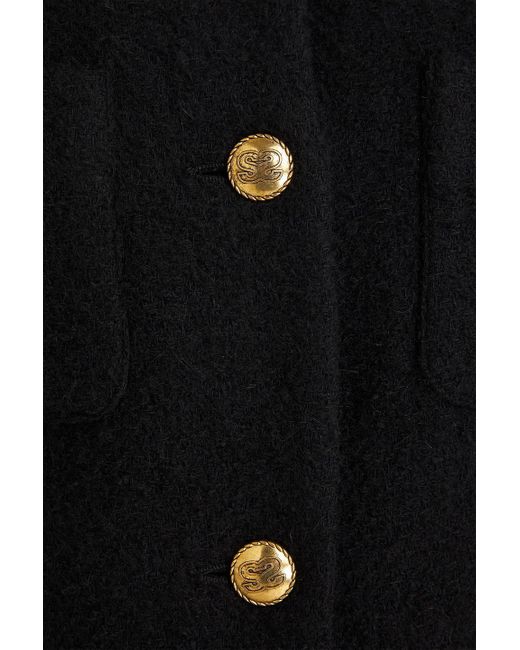 Sandro Black Donegal Tweed Blazer