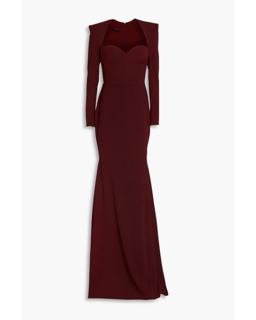 Alex Perry Purple Satin-crepe Gown