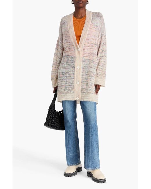 Missoni Natural Space-Dyed Crochet-Knit Cardigan